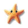 Cute starfish with laughter