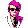 Pop art portrait with sunglasses