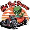 Alien Hot Rod with Sunset