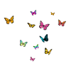 Schöner Mädchenname MAREIKE mit Schmetterlingen 