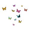 Schöner Mädchenname LOREENA mit Schmetterlingen 