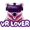 VR Bear with Virtual Reality Glasses