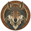 Loup légendaire à motif celtique
