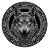 Nordischer Wolf Wikinger Runen