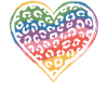 Rainbow Leopard Heart Design