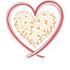 Leopard print heart leopard