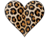 Leopardprint Herz Muster