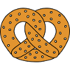 Pretzel with Sesame Seeds Illustration