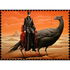 Mystical creature with dark mannequin surreal
