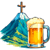 Mountain Cross Beer Festival Illustration