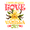 Loving vanilla flower illustration