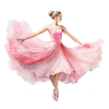 Elégante ballerine en tutu rosé