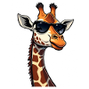Cool Giraffe with Sunglasses