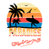 Beach Vacation Sunset Illustration
