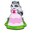 Raccoon Bride Heart Wedding