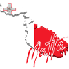 Drapeau de Malte, carte de Malte