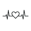 Heartbeat with Heart Lines Design