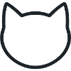 Minimalist Cat Silhouette Graphic