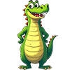 Crocodile Illustration Clipart Afrique Animal Drôle