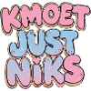 KMOET JUST NIKS Cartoon-Ästhetik