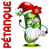 Weihnachts-Petanque-Boule-Gurken