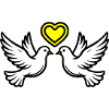 Wedding Dove Couple Couple Heart