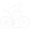 Golden Retriever Dog Driving Bicycle