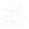German Shepherd Dog Driving Bicycle