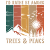 Retro Nature Mountains Silhouette Saying Hiking