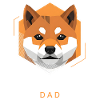 Shiba Inu Dad Design géométrique