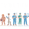 Evolution of Anaesthesiologists Illustration