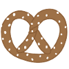 Conception ludique de cœur de bretzel