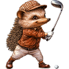 Igel Golf / Golfer Igel