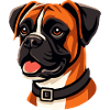 Expressive Boxer Dog Portrait