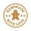 Gingerbread Emblem – Handmade with Love