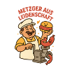 Passionate butcher with humor