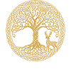 Tree of Life Deer Symbol Mindfulness