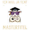 Master Abschluss geschafft - Schaf mit Mastertitel