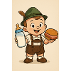 Bavarian baby with milk and meat loaf