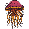 Vibrant Jellyfish Ocean Art