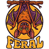 Feral Bat Icon T-Shirt Design