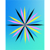 Vibrant Geometric Starburst Design