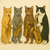 Jazzing cats with saxophones