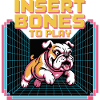 Retro Bulldog Gamer Insert Bones