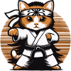 Kawaii Cat Karate Dojo Design