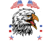 Amerikanischer Adler mit Flaggenmotiv