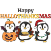 Joyeux Noël, pingouins, pingouins d'Hallothanksmas