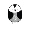 Minimalist Bird Cartoon Illustration