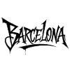 Lettrage de style graffiti de Barcelone