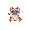 Siamese Cat Happy Halloween Devil Costume